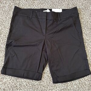 LOFT Bermuda Roll Short Black Neutral Summer Casual NWT 14